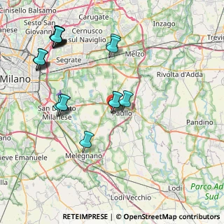 Mappa Via Enrico Fermi, 20067 Tribiano MI, Italia (9.8185)