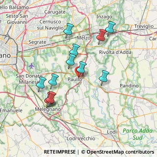 Mappa Via G. Carducci, 20067 Paullo MI, Italia (7.11583)