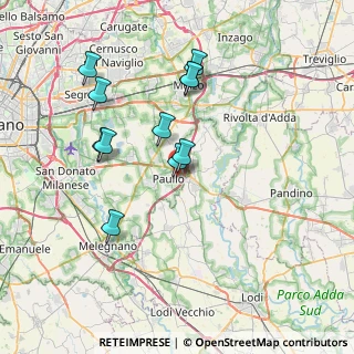 Mappa Via G. Carducci, 20067 Paullo MI, Italia (6.93909)