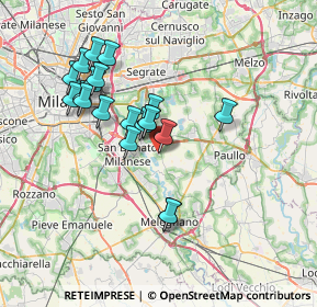 Mappa Via Grandi Via Da Vinci, 20068 Peschiera Borromeo MI, Italia (6.4465)