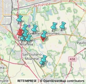 Mappa Via Grandi Via Da Vinci, 20068 Peschiera Borromeo MI, Italia (3.46417)