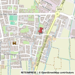 Mappa Via Guglielmo Marconi,  12, 25020 Dello, Brescia (Lombardia)