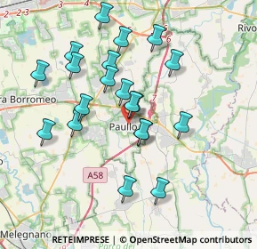 Mappa Via Monsignore Bonvini, 20067 Paullo MI, Italia (3.4515)