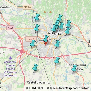 Mappa Via Emilio Piccono della Valle, 37136 Verona VR, Italia (3.74188)