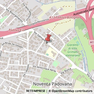 Mappa Via Valmarana, 39, 35027 Noventa Padovana, Padova (Veneto)