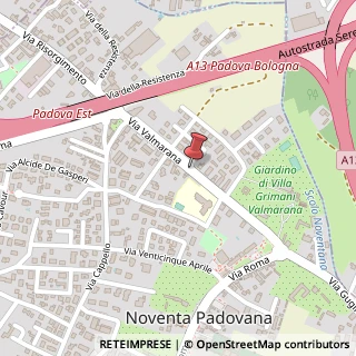 Mappa Via valmarana 49/d, 35027 Noventa Padovana, Padova (Veneto)