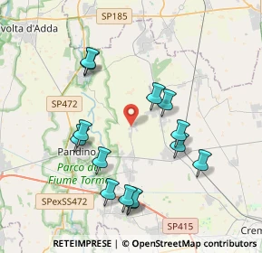 Mappa Strada Provinciale, 26017 Torlino Vimercati CR, Italia (3.86357)
