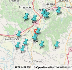 Mappa Via Giuseppe Cacciavillani, 36040 Sarego VI, Italia (7.42333)