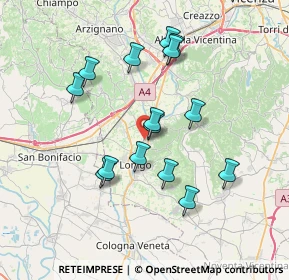 Mappa Via Giuseppe Cacciavillani, 36040 Sarego VI, Italia (6.57667)