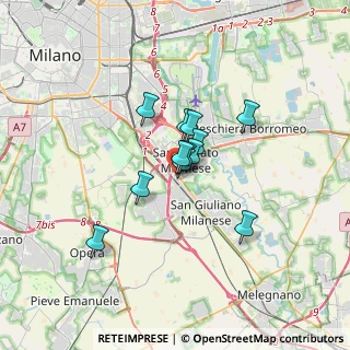 Mappa Via Parri, 20097 San Donato Milanese MI, Italia (2.07333)