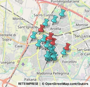 Mappa Via Rolando da Piazzola, 35139 Padova PD, Italia (1.28842)