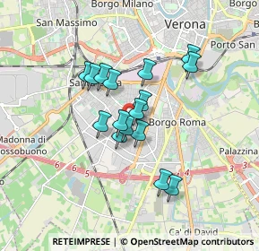Mappa Via Lussemburgo, 37124 Verona VR, Italia (1.27875)