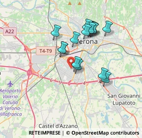 Mappa Via Lussemburgo, 37124 Verona VR, Italia (3.11867)