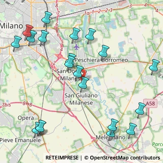 Mappa Via per Monticello, 20097 San Donato Milanese MI, Italia (5.4515)