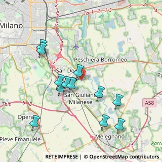 Mappa Via per Monticello, 20097 San Donato Milanese MI, Italia (3.985)