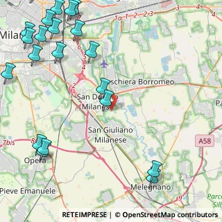 Mappa Via per Monticello, 20097 San Donato Milanese MI, Italia (6.463)