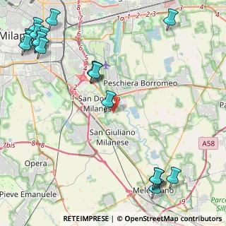 Mappa Via per Monticello, 20097 San Donato Milanese MI, Italia (6.417)