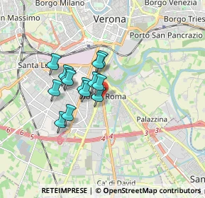 Mappa Via San Giacomo, 37135 Verona VR, Italia (1.23643)