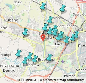 Mappa Via Brentella, 35030 Selvazzano Dentro PD, Italia (1.871)
