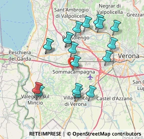 Mappa Via Orione, 37066 Sommacampagna VR, Italia (7.21556)