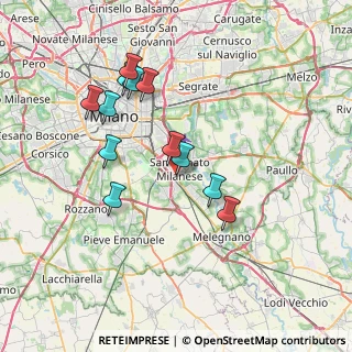Mappa Via Dante Alighieri, 20097 San Donato Milanese MI, Italia (6.865)
