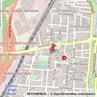 Mappa Via Monte Cengio, 28, 35138 Padova, Padova (Veneto)