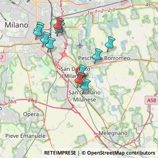 Mappa Piazza Edmondo Malan, 20097 San Donato Milanese MI, Italia (3.86273)
