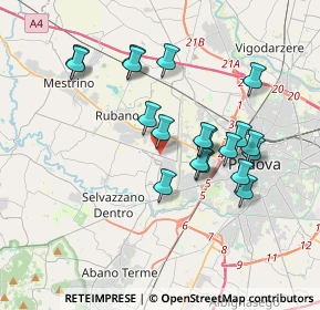 Mappa Via Maria Ausiliatrice, 35030 Selvazzano dentro PD, Italia (3.35737)