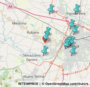 Mappa Via Maria Ausiliatrice, 35030 Selvazzano dentro PD, Italia (3.89636)