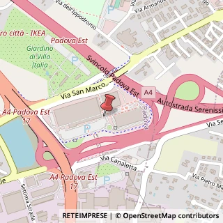 Mappa Via Sergio Fraccalanza, 7, 35129 Padova, Padova (Veneto)
