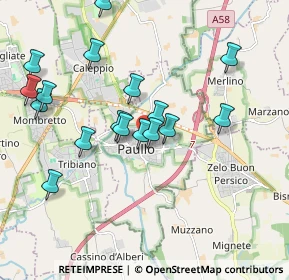 Mappa 20067 Paullo MI, Italia (1.89118)