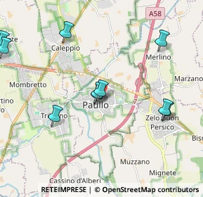 Mappa Via Alessandro Manzoni, 20067 Paullo MI, Italia (2.61385)