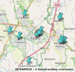 Mappa Via Alessandro Manzoni, 20067 Paullo MI, Italia (1.84438)