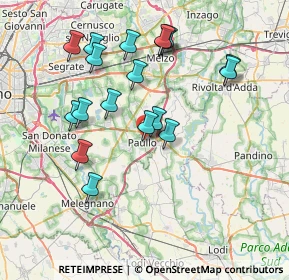 Mappa 20067 Paullo MI, Italia (7.41111)