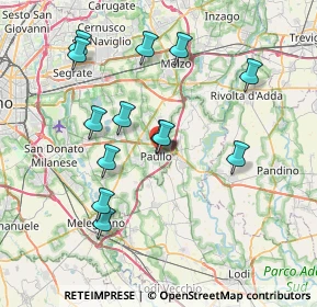 Mappa Via Alessandro Manzoni, 20067 Paullo MI, Italia (7.37538)