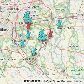 Mappa Via XXV Aprile, 20067 Paullo MI, Italia (6.36077)