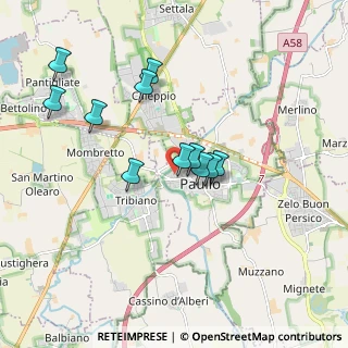 Mappa Via Eugenio Curiel, 20067 Paullo MI, Italia (1.59909)