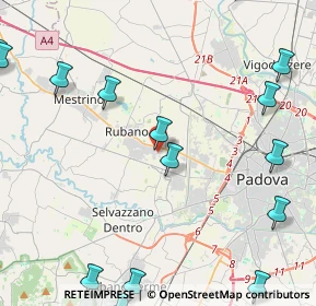 Mappa Via Giovanni Boccaccio, 35030 Caselle PD, Italia (6.314)