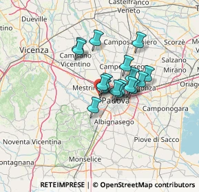 Mappa Via Giovanni Boccaccio, 35030 Rubano PD, Italia (8.53235)