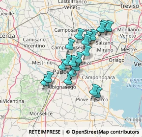 Mappa 35129 Padova PD, Italia (10.4775)