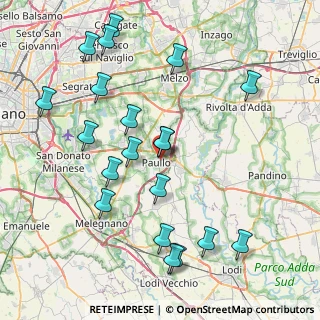 Mappa Via I Maggio, 20067 Paullo MI, Italia (8.9855)