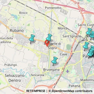 Mappa Via Damiano Chiesa, 35030 Caselle PD, Italia (3.44143)