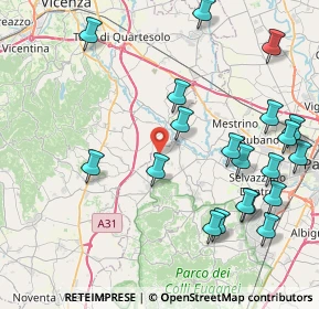 Mappa Via Monticello, 35030 Cervarese Santa Croce PD, Italia (9.789)