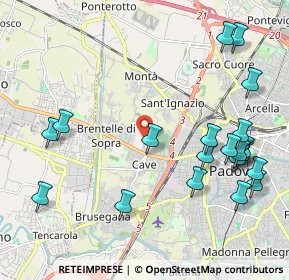 Mappa Via Augusto Righi, 35136 Padova PD, Italia (2.5255)