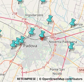 Mappa Via Augusto Anfossi, 35129 Padova PD, Italia (5.38417)