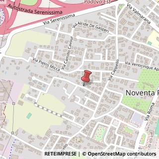Mappa Via Ugo Foscolo, 12, 35027 Noventana PD, Italia, 35010 Vigonza, Padova (Veneto)