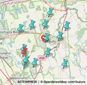 Mappa Via P. Togliatti, 20067 Tribiano MI, Italia (3.94071)