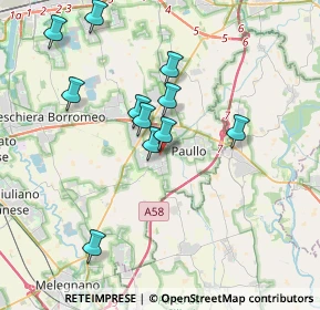 Mappa Via P. Togliatti, 20067 Tribiano MI, Italia (3.46182)