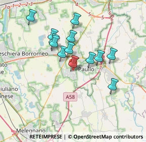 Mappa Via P. Togliatti, 20067 Tribiano MI, Italia (3.07538)
