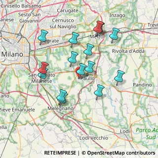 Mappa Via della Liberazione, 20067 Tribiano MI, Italia (6.90933)